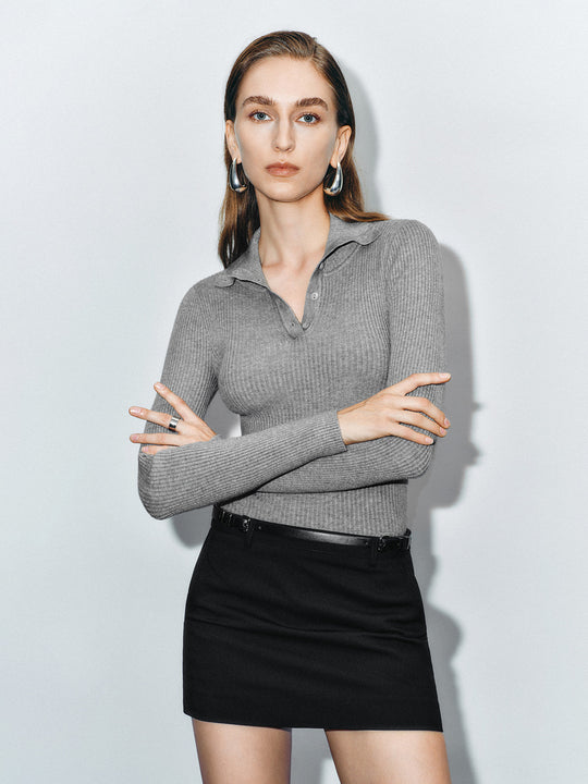 Magliette a collo alto lavorate a maglia