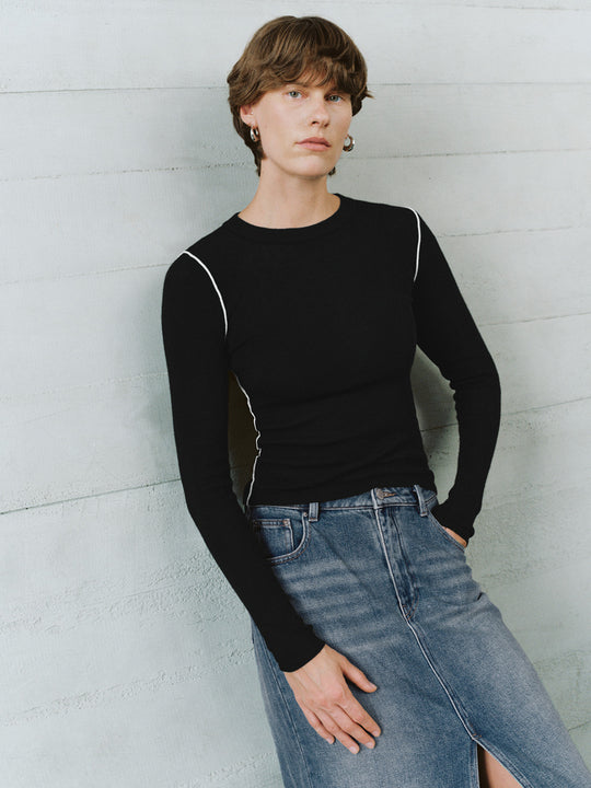 Camisetas de punto ajustadas