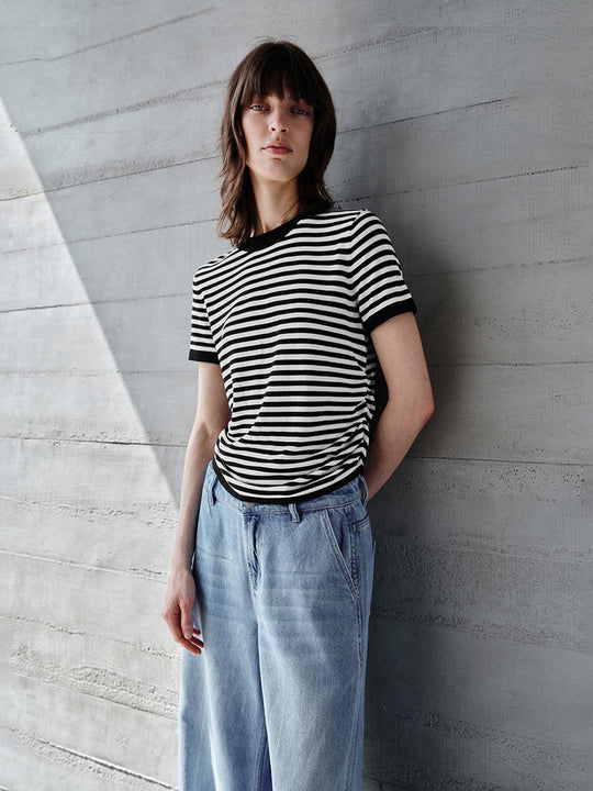 T-shirts en tricot rayés