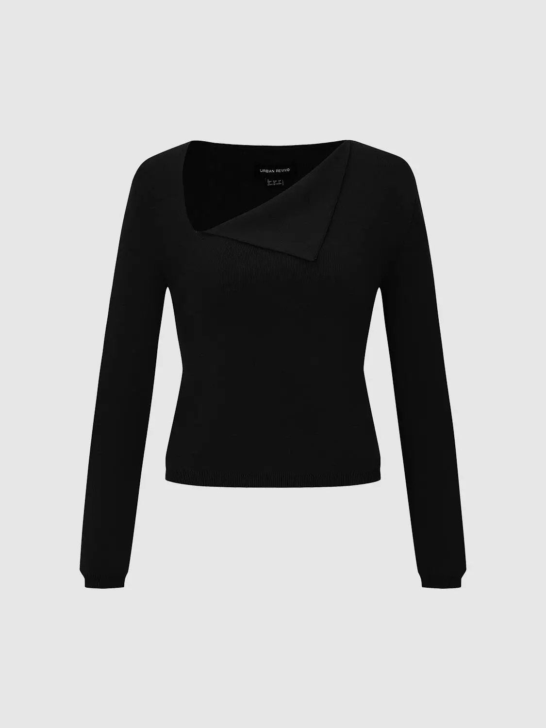 Asymmetric Neck Knitted T-Shirts by Urban Revivo Fashion