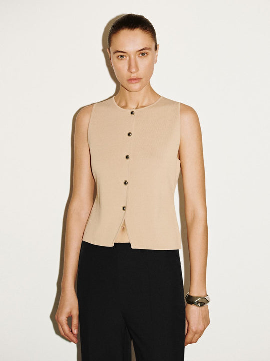 Cardigans sans manches en tricot