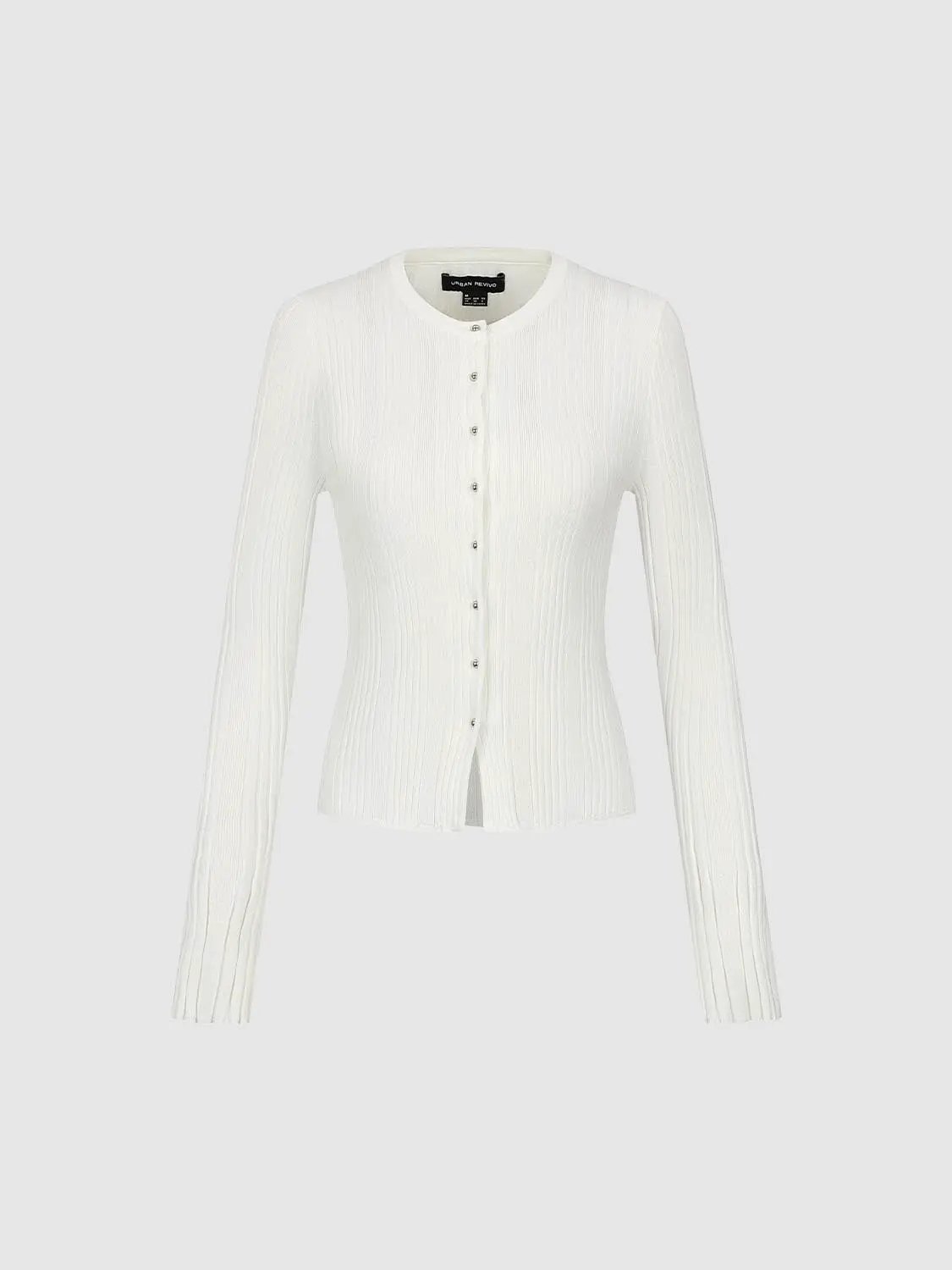 Crew Neck Slim Fit Knitted Cardigans by Urban Revivo Fashion