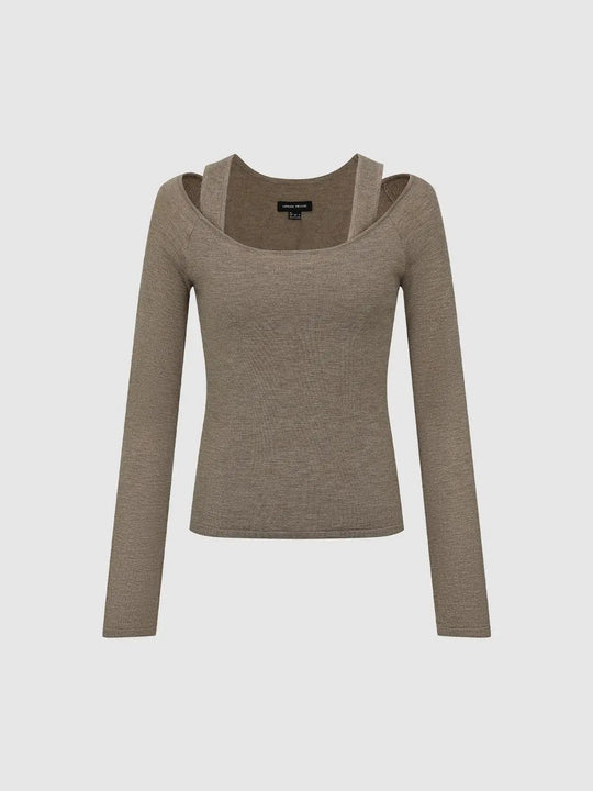 Soft Knit Dual Layer Long Sleeve T Shirts