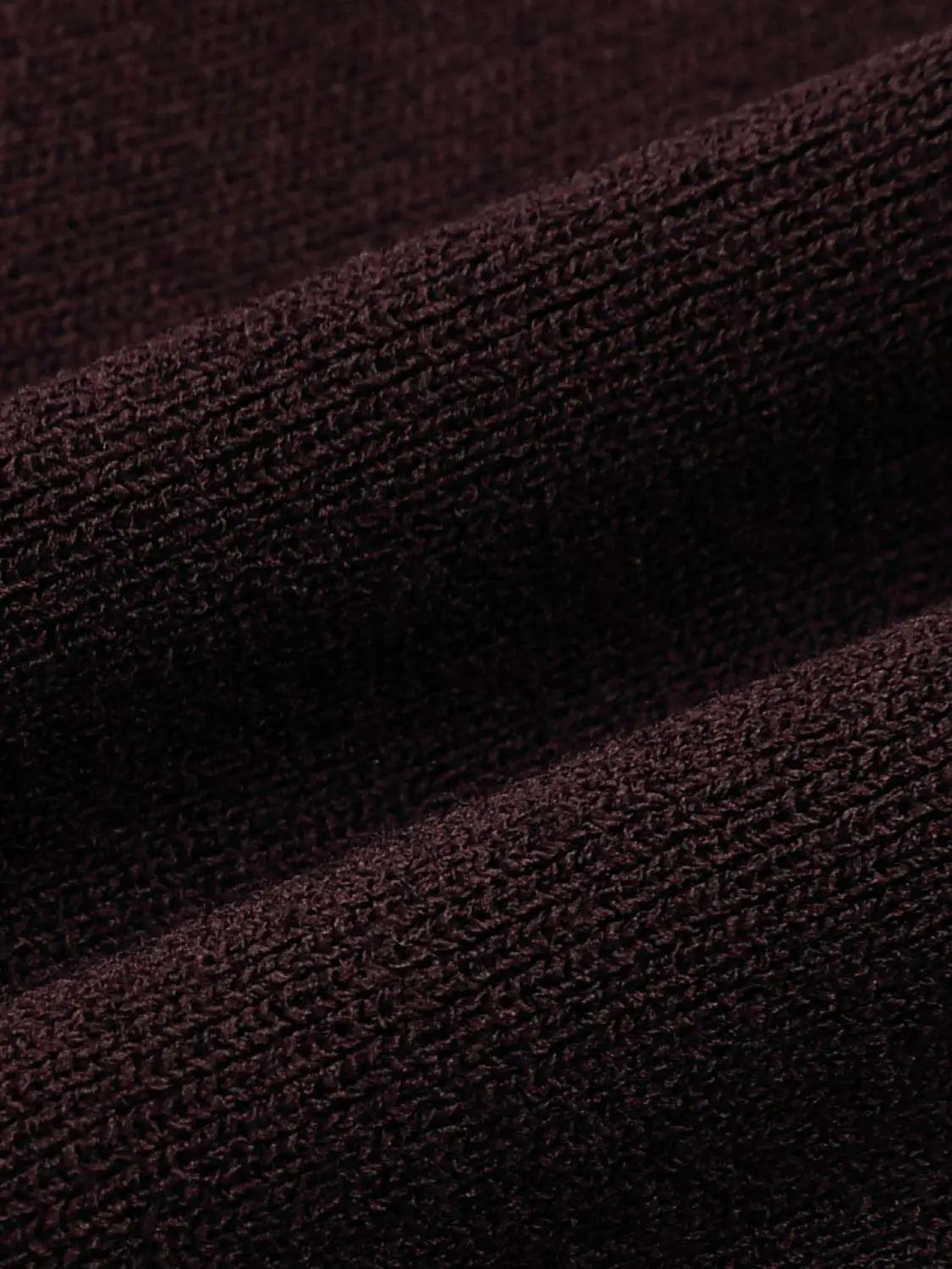Medium stretch T-shirt burgundy knit fabric by Urban Revivo Fashion