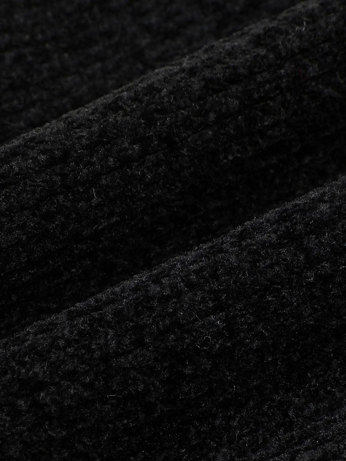 Ribbed heart button cardigan in black; knitted fabric close-up, Urban Revivo Fashion