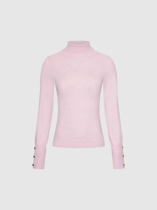 Ribbed Knit Fitted Mock Neck Long Sleeve Sweater