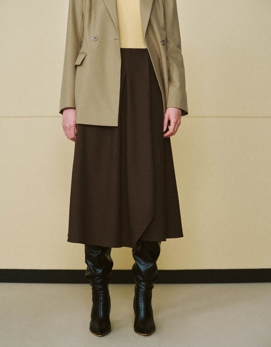 Falda midi de corte A