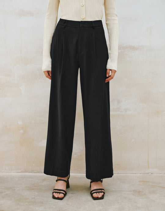 Tailored Loose Pleated Pants