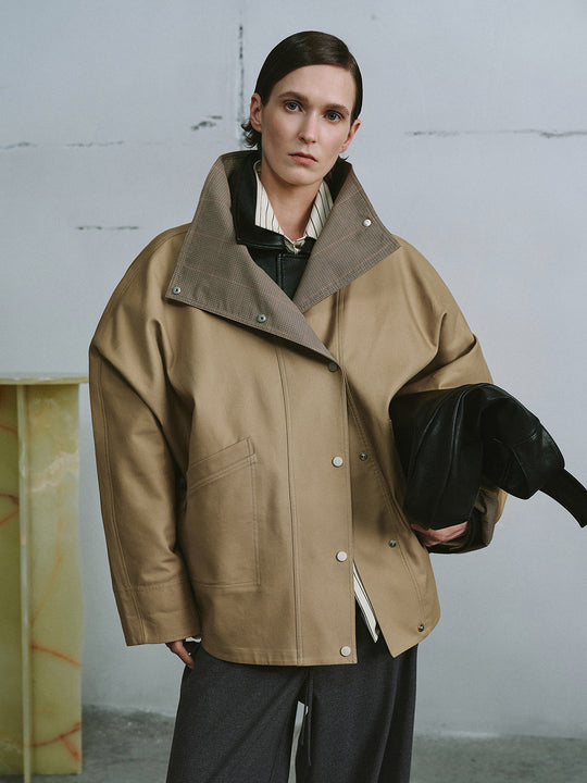 Mock Neck Trench Coats