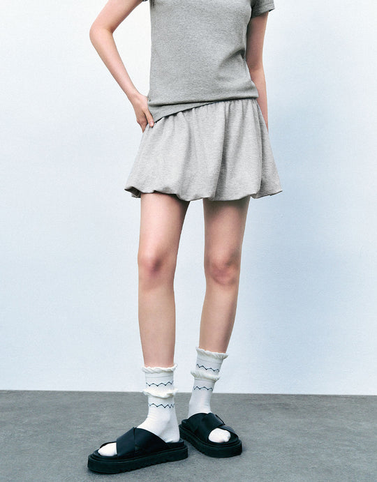 Minirock in A-Linie mit elastischer Taille