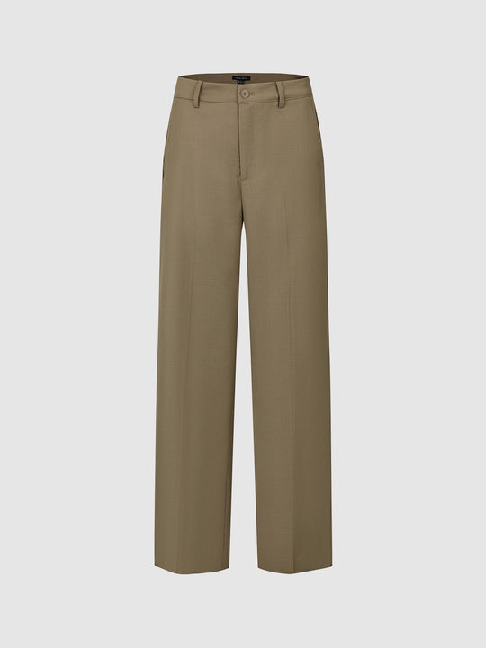 Wide-Leg Straight Pants