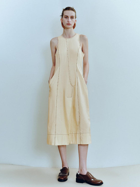 Vestidos maxi sin mangas en línea A