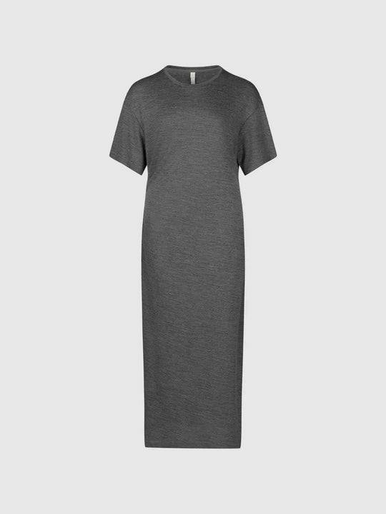 Straight Crew Neck Short Sleeve Knit Dress