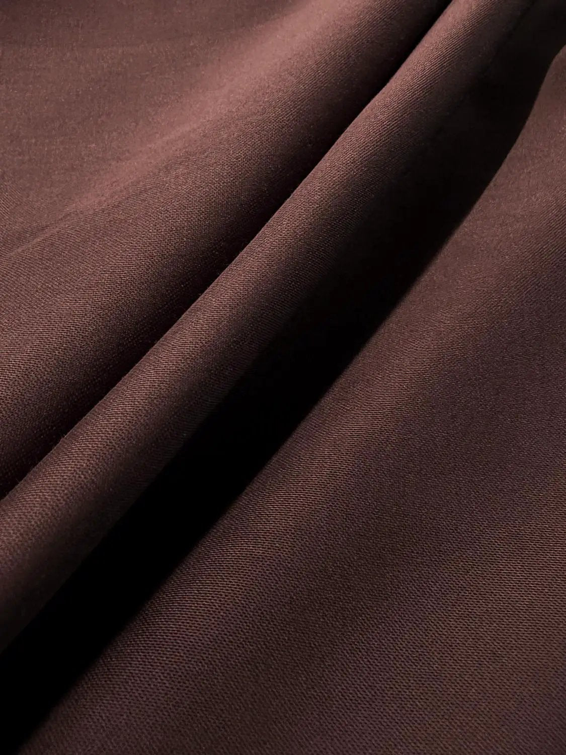 S-Line Dress fabric close-up in burgundy satin-like material with soft sheen