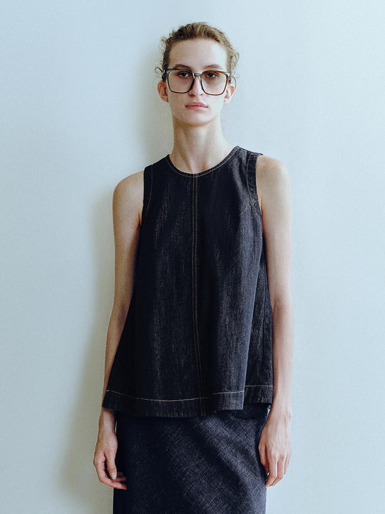 Chemises en denim sans manches