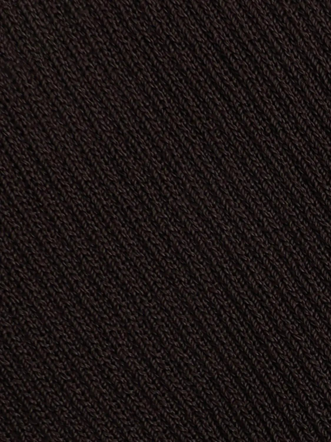 Knit T-Shirts fabric in dark brown with close-up knit texture