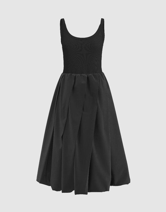 Camisole-Kleid in A-Linie mit U-Ausschnitt