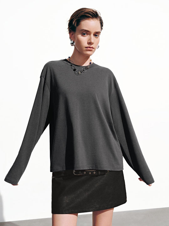 Crew Neck Long Sleeve T-Shirts