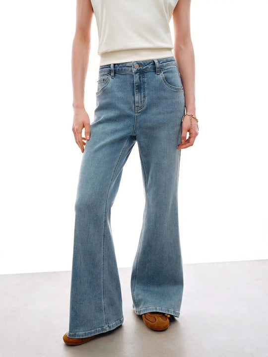 Cotton Wide Leg Jeans