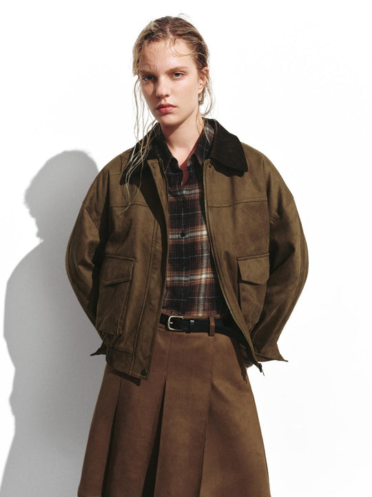 Chaquetas bomber con bolsillos de solapa