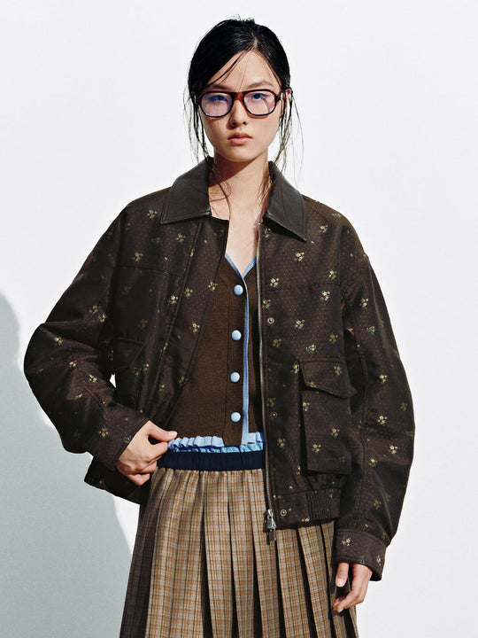 Floral Printed Bomber Jackets