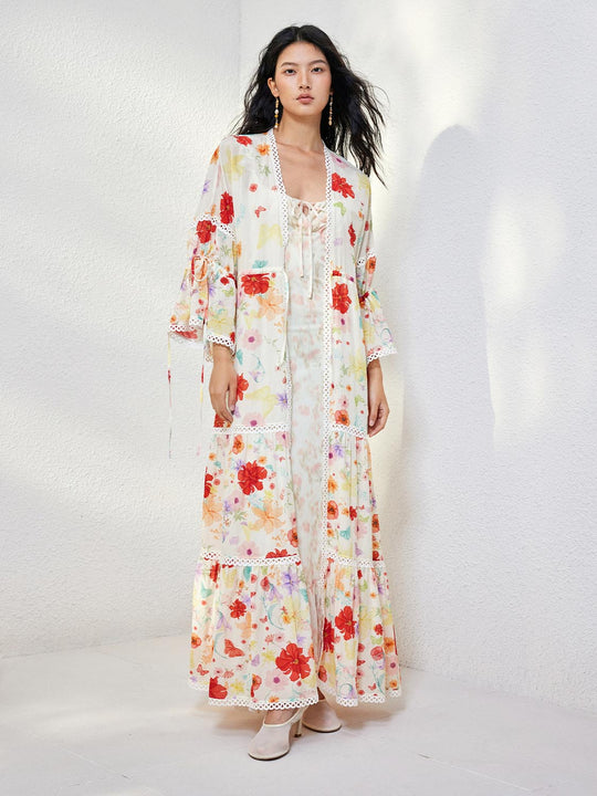 Vestes longues florales