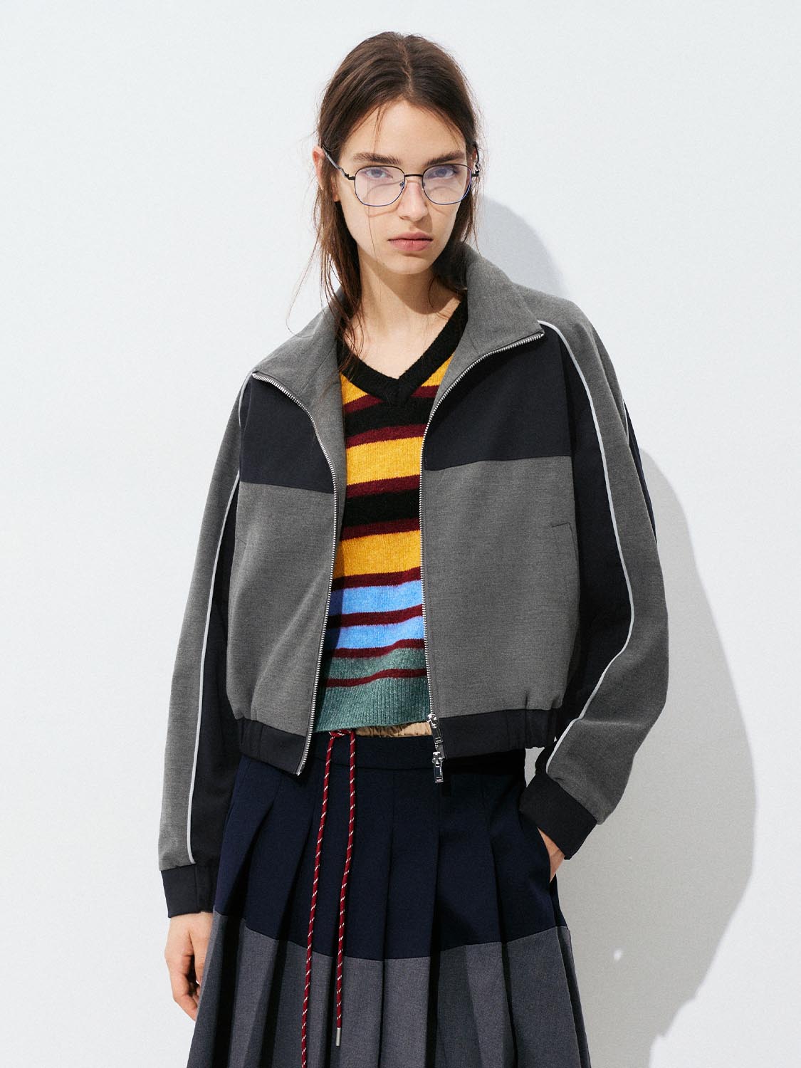 Contrast Full Zip Jackets