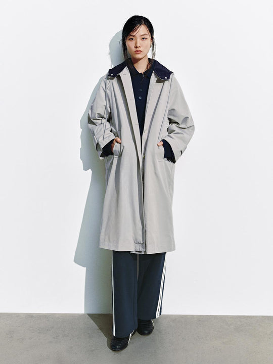 Hooded Drawstring Trench Coats
