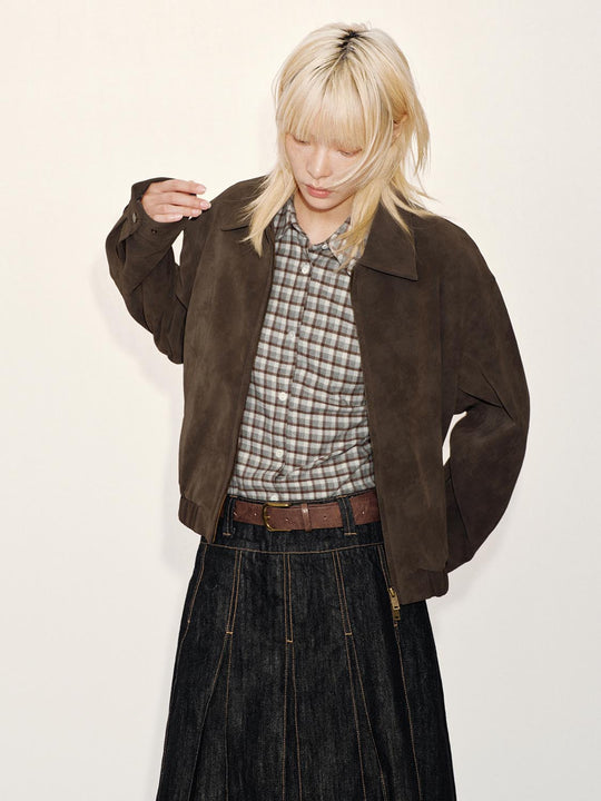 Collared Zip Up Bomber Jackets