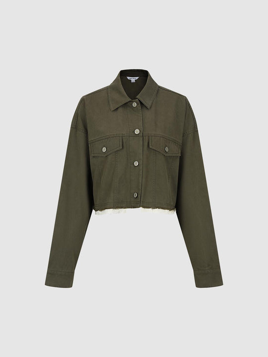 Flap Pocket Button Up Jackets