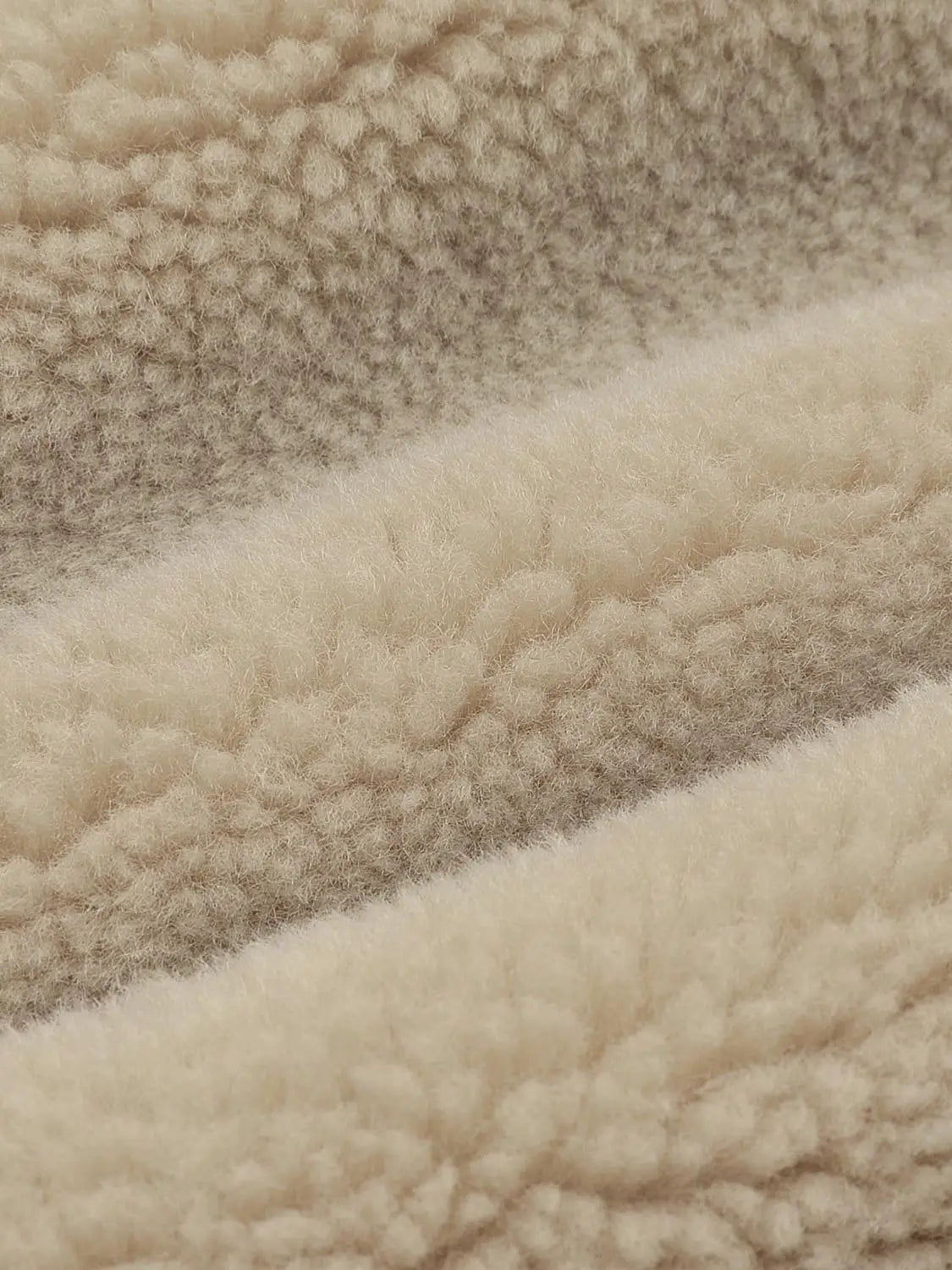 Fur coat jacket in cream beige faux fur texture by Urban Revivo