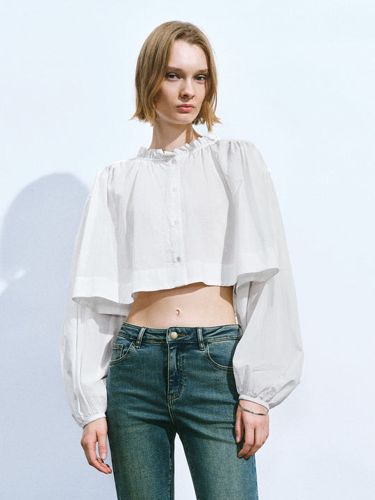 Camicia oversize girocollo