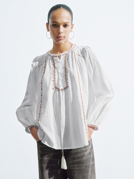 T-shirt ras du cou à enfiler