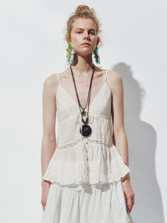 Tops de tirantes peplum