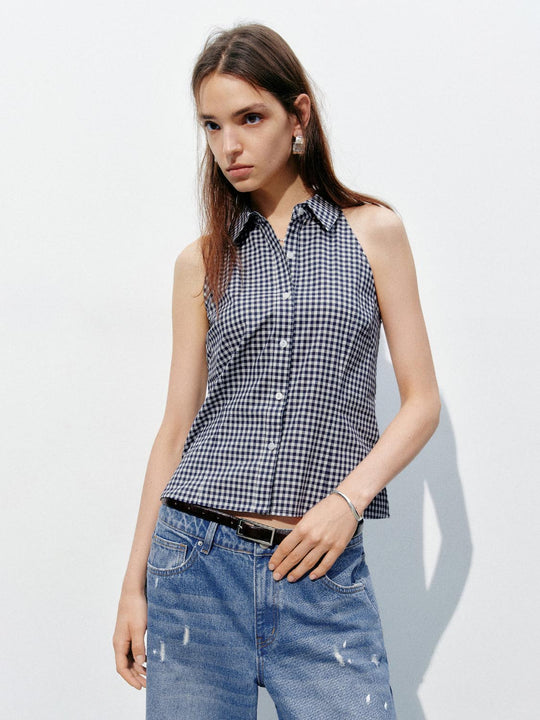 Chemises rayées à col licou