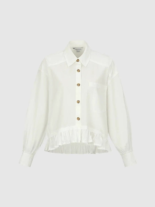 Rüschenbesetzte Shirts mit Raffdetail