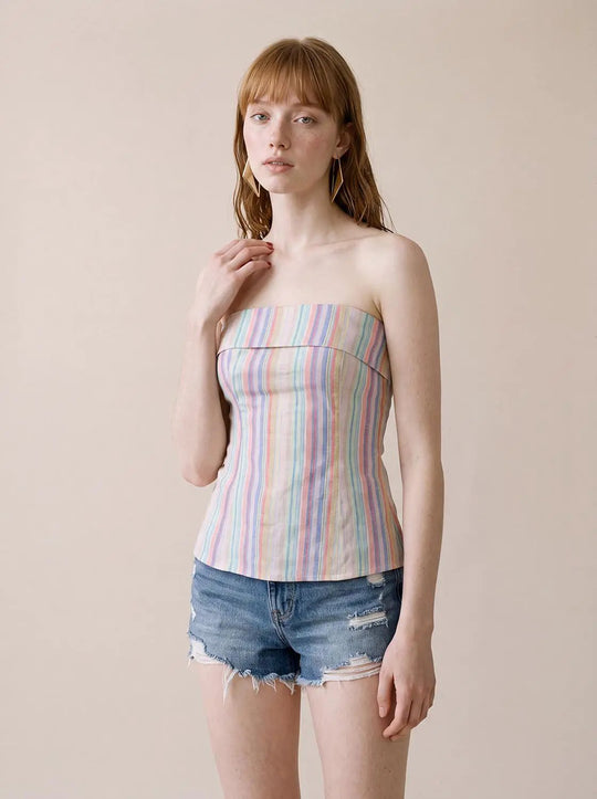 Pastel Striped Lightweight Cardigan Shirt