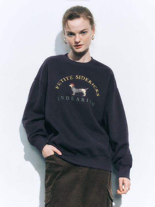 Lockere Sweatshirts mit Rundhalsausschnitt