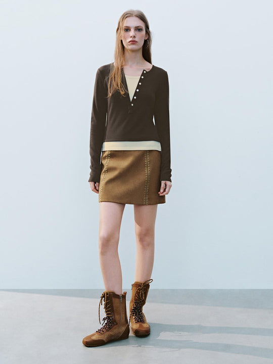 T-shirts à demi-patte de boutonnage