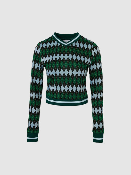 T-shirts à motif argyle