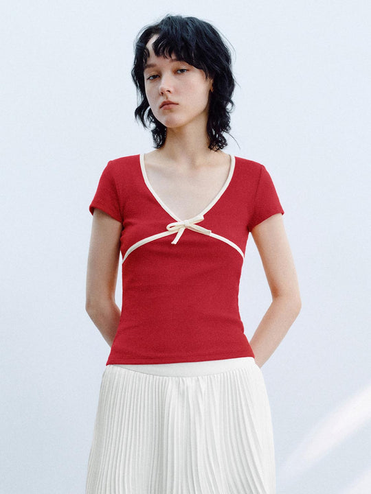 T-shirts à bordure contrastée