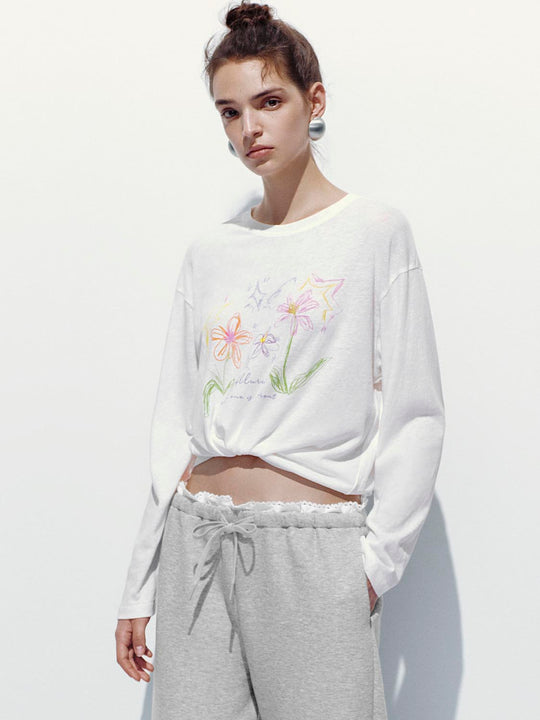 T-shirt a manica lunga stampate