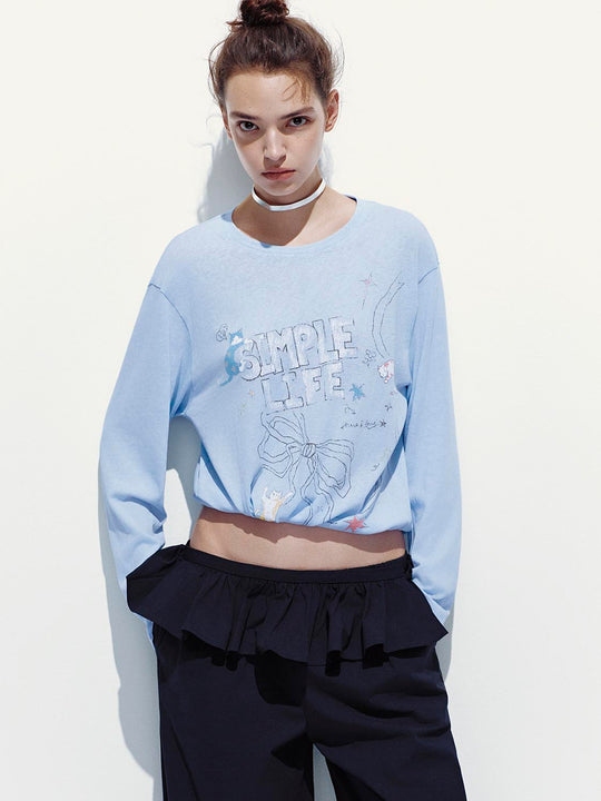 T-shirt a manica lunga stampate