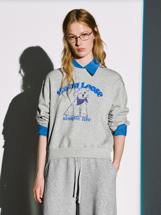 Printed Crew Neck Sweatshirts