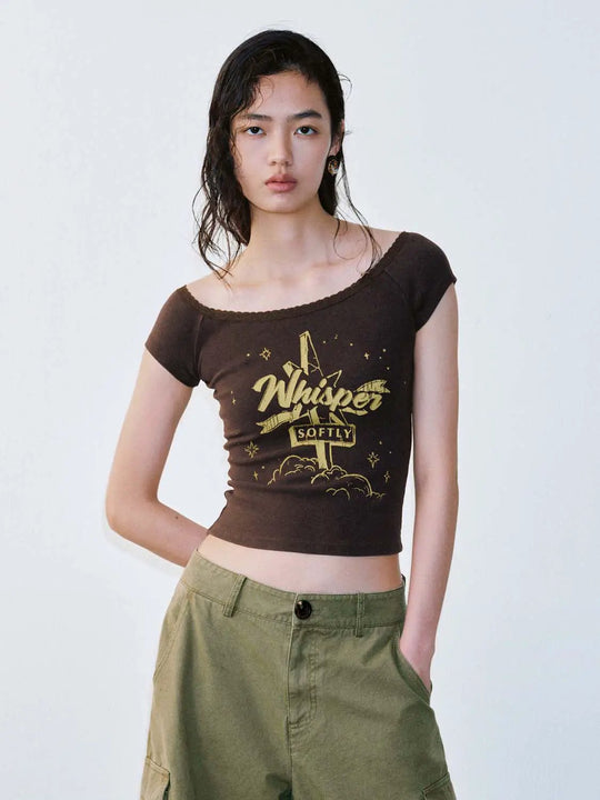 Cotton Blend Whispers Softly T Shirt