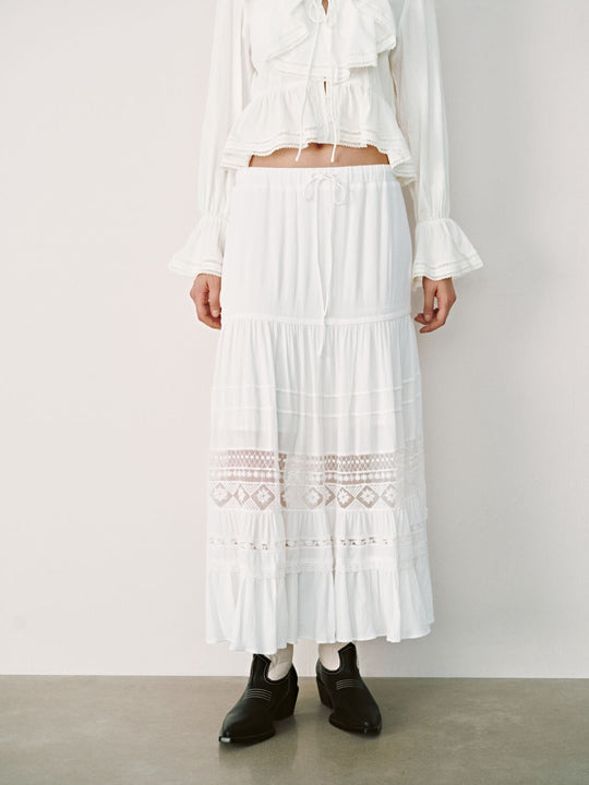Lace Maxi A-Line Skirts