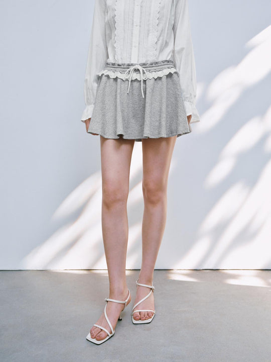 Jupes Courtes Évasées en Dentelle