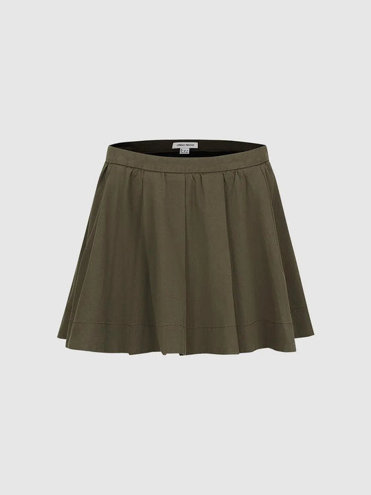 A-line Pleated With Classic Silhouette Skirt