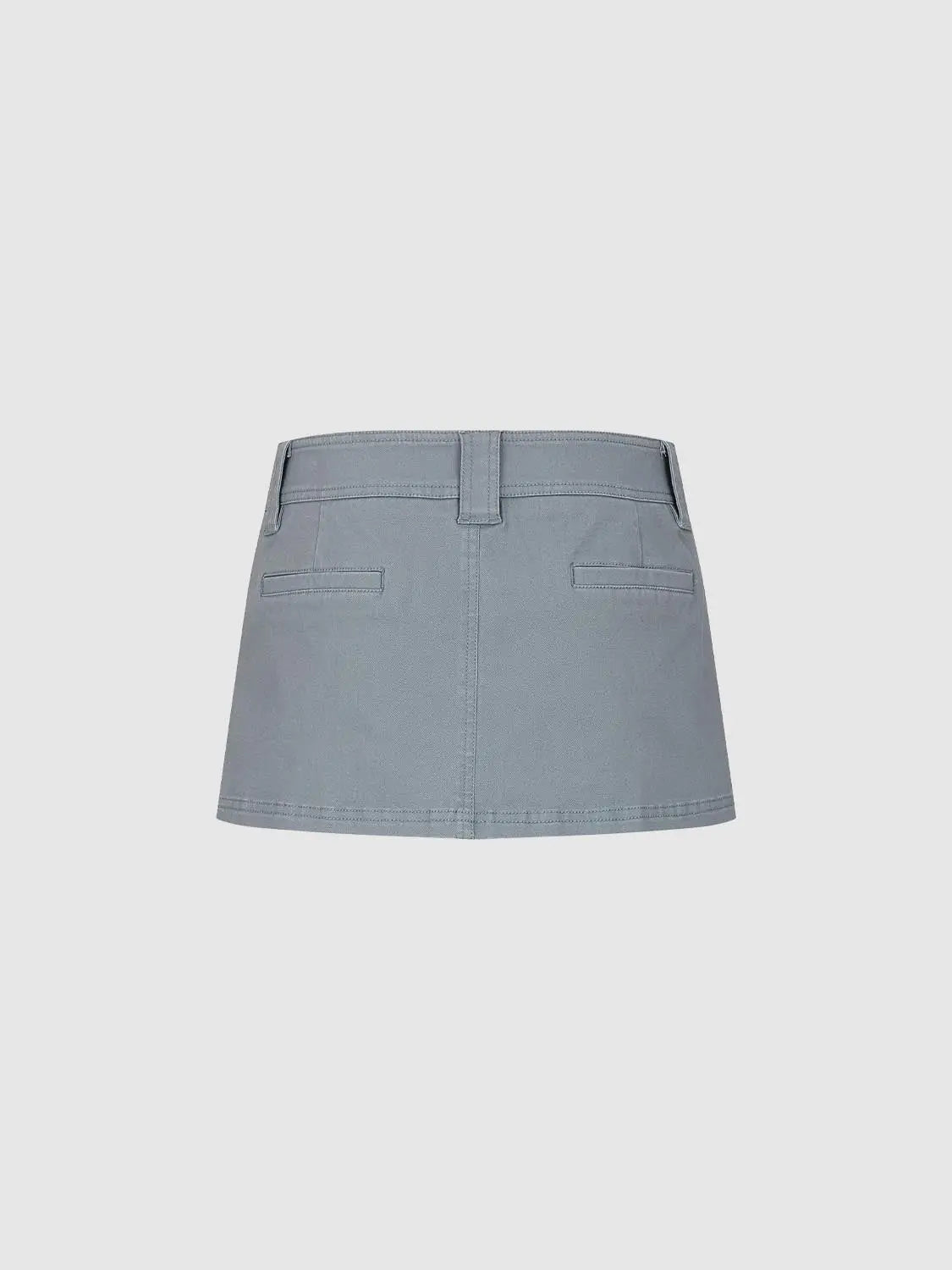 A-Line Skirt by Urban Revivo Fashion in light blue-gray with back welt pockets
