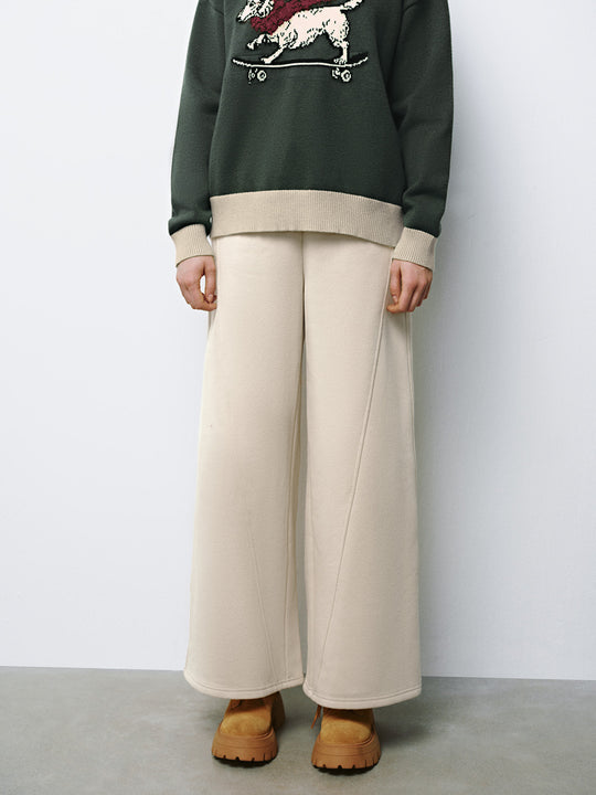 Pantalon large à décor de nœud